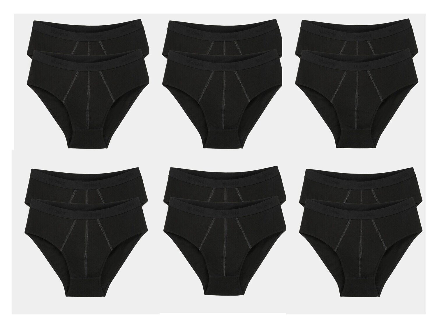 12 Sloggi 24/7 Midi Herrenslip Schwarz