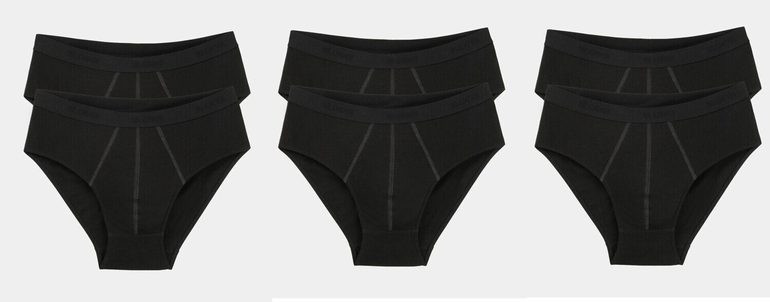 6 Sloggi 24/7 Midi Herrenslip Schwarz