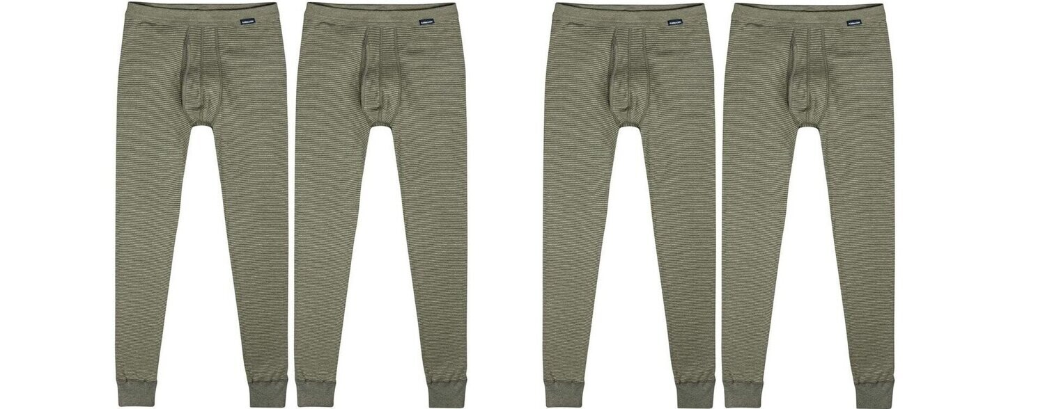 4 AMMANN JEANS Herren lange Unterhose Dunkelgrün
