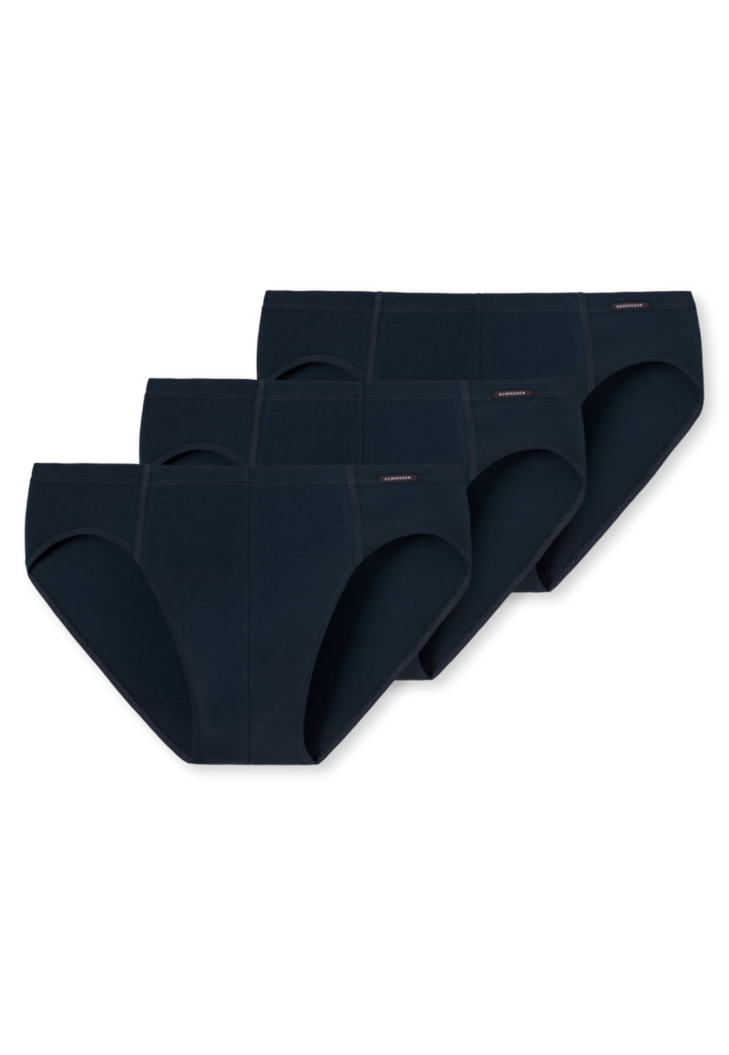 3 SCHIESSER Herren Essentials Slips Dunkelblau