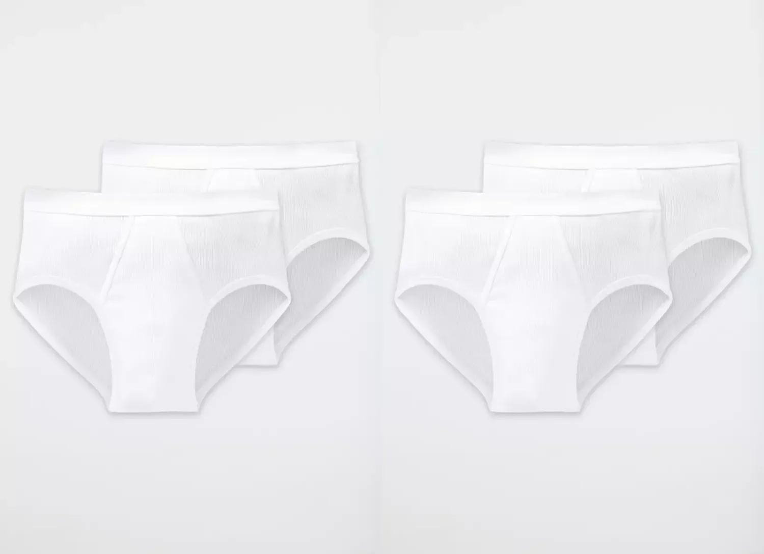 4 SCHIESSER Cotton Essentials Slips Sportslips mit Eingriff weiß Doppelripp