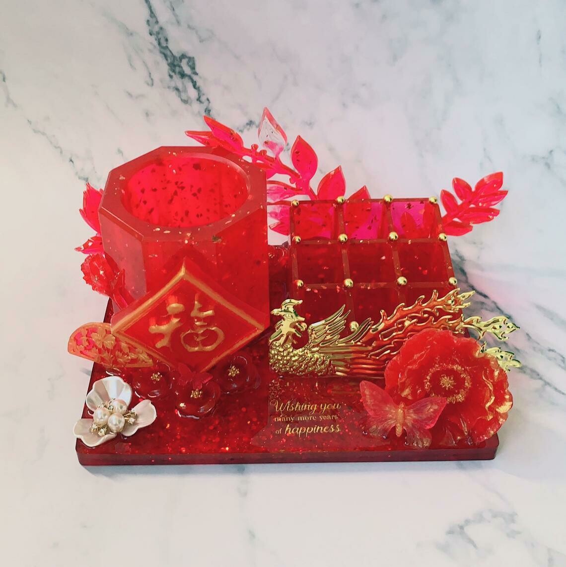 Resin Makeup Organizer Table decor
