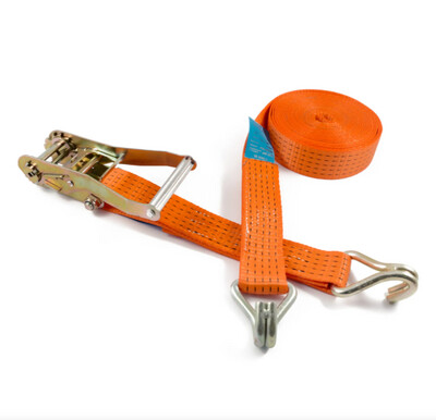 5000kg, 50mm, Ratchet Strap with Wire Claw Hook - All lengths available here - Prices from
