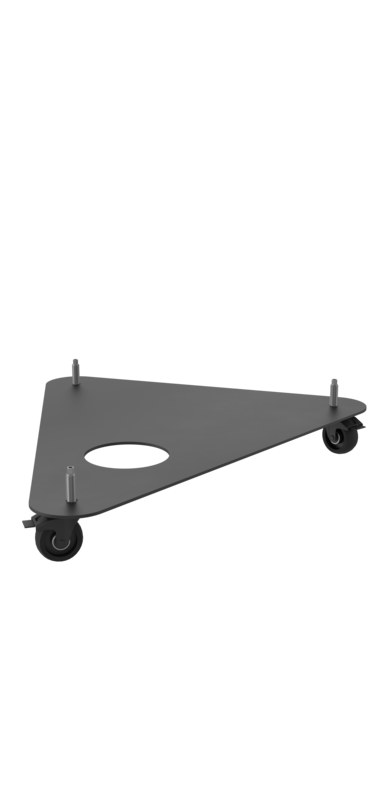 Heizstrahler Edelstahlrollen &amp; Bodenplatte