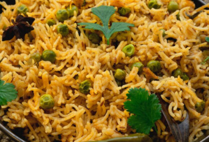 RIZ BASMATI PILAU (Riz agrémenté de petits pois)