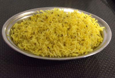 RIZ BASMATI JEERA (Riz au cumin) avec curcuma