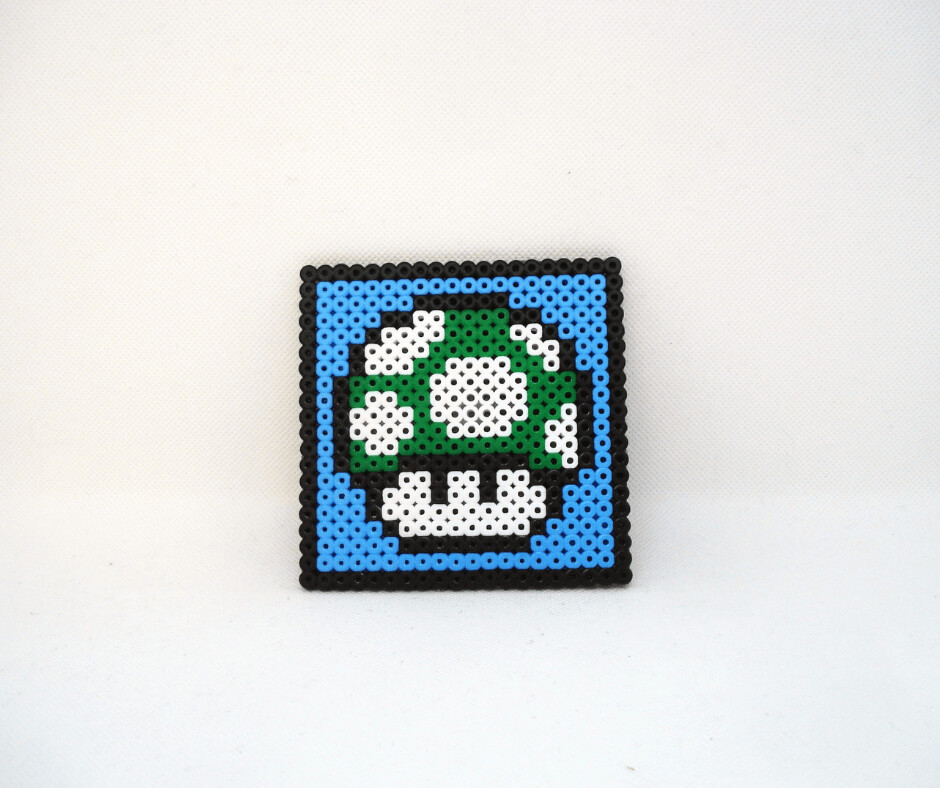 Coaster -  Mario, Green Mushroom