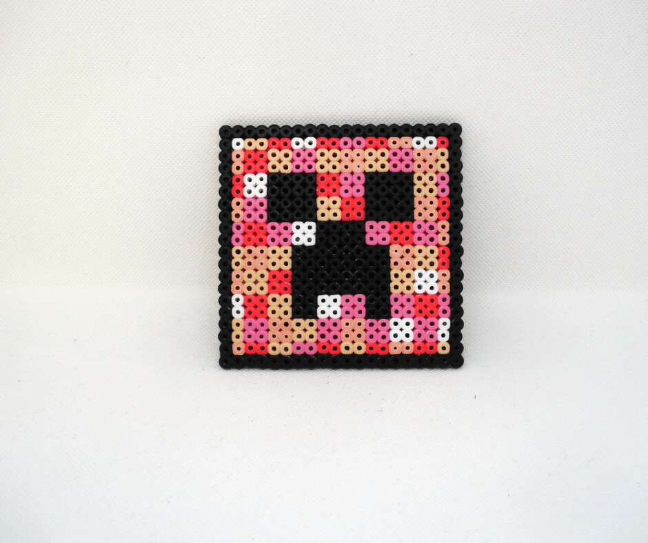 Coaster -  Minecraft, Creeper (pink)
