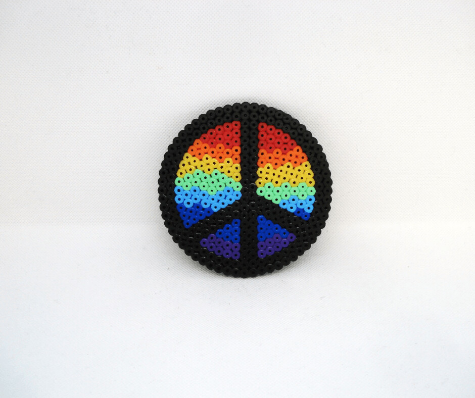 Coaster - Peace Sign (black)