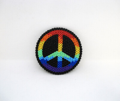 Coaster - Peace Sign (rainbow)