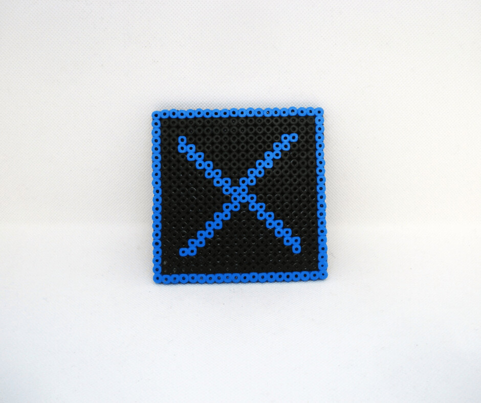 Coaster - Play Station Button, Cross