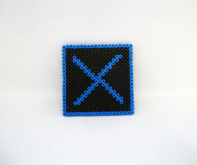 Coaster - Play Station Button, Cross
