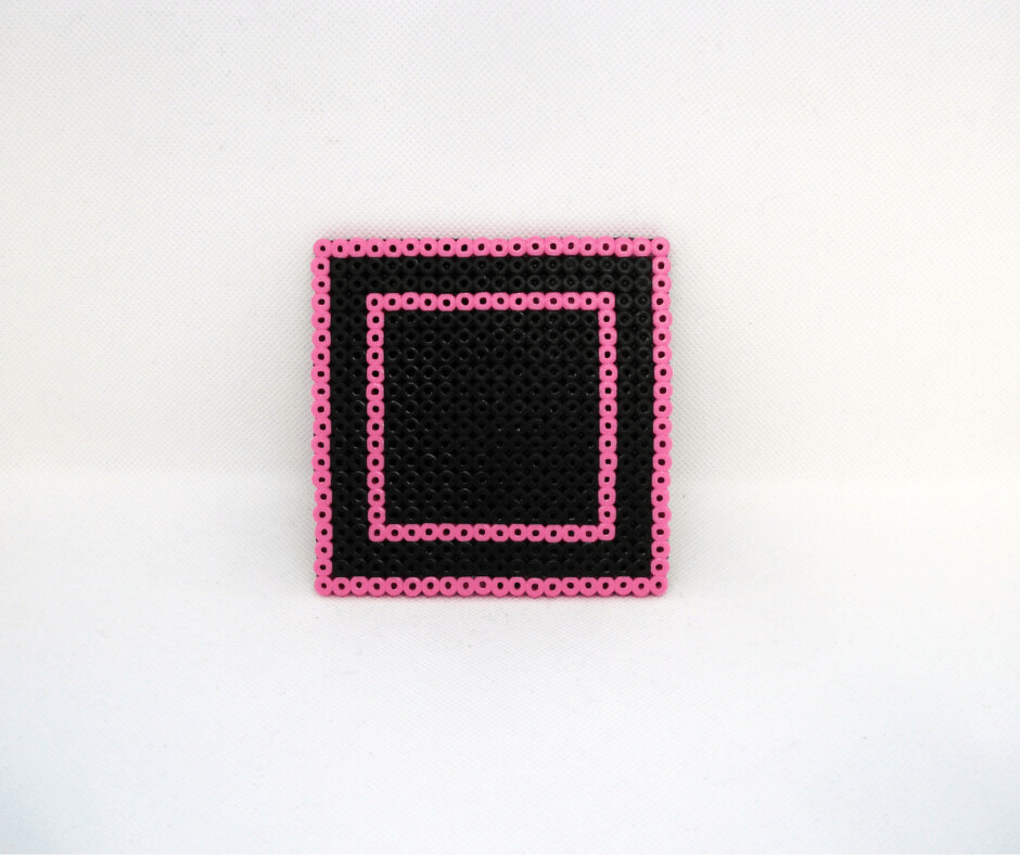 Coaster - Play Station Button, Square