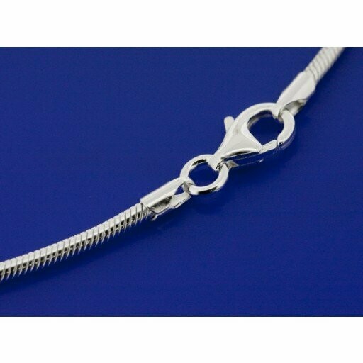 Schlangenkette in Silber 925 mit Karabiner, Ø1,6mm Schlangenkette in Silber 925 mit Karabiner, Ø1,6mm