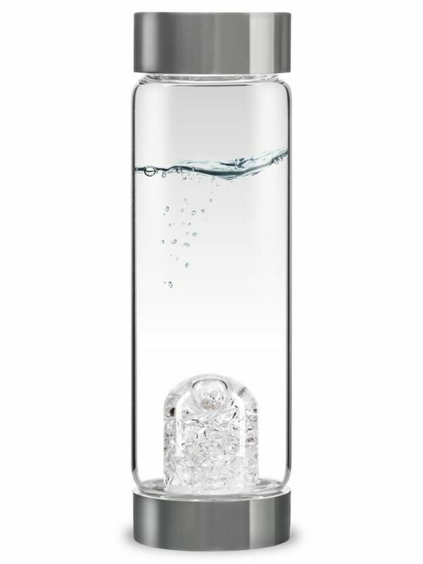 ViA Edelsteinflasche Diamonds von VitaJuwel - Diamantsplitter, Bergkristall