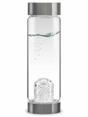 ViA Edelsteinflasche Diamonds von VitaJuwel - Diamantsplitter, Bergkristall