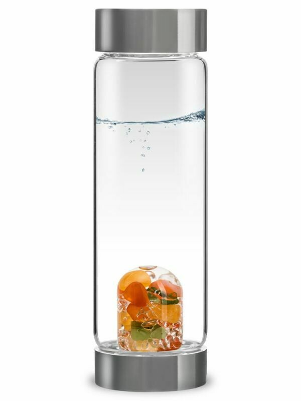 ViA Edelsteinflasche Happiness von VitaJuwel - Jade, Karneol, Orangenchalcit, Bergkristall ViA Edelsteinflasche Happiness von VitaJuwel - Jade, Karneol, Orangenchalcit, Bergkristall