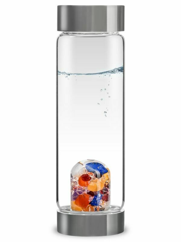 ViA Edelsteinflasche Ayurveda von VitaJuwel - Milchopal, Amethyst, Berkkristall, Granat, Karneol, Orangencalcit ViA Edelsteinflasche Ayurveda von VitaJuwel - Milchopal, Amethyst, Berkkristall, Granat, Karneol, Orangencalcit