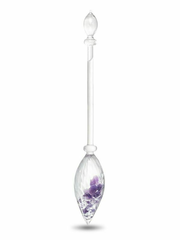 Edelstein-Phiole (Edelsteinstab) VINO von VitaJuwel - Amethyst und Bergkristall Edelstein-Phiole (Edelsteinstab) VINO von VitaJuwel - Amethyst und Bergkristall