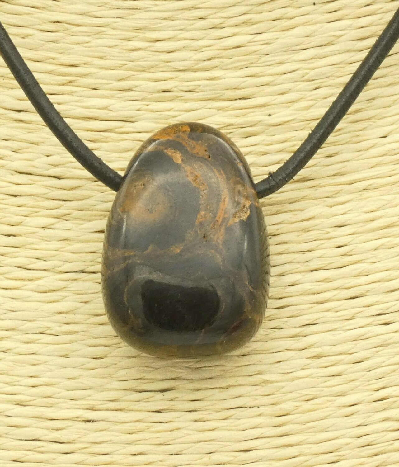 Anhänger Stromatolit, Trommelstein gelocht