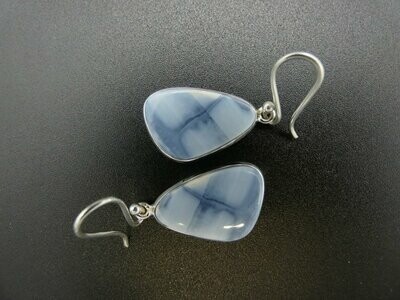 Ohrhänger Opal blau, mit Silberfassung 925