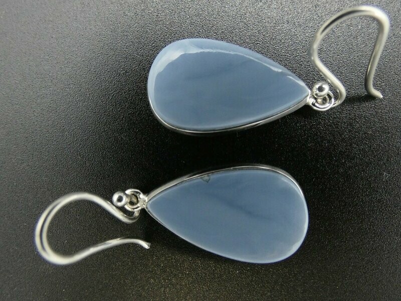 Ohrhänger Opal blau, Tropfenform in Silberfassung 925 Ohrhänger Opal blau, Tropfenform in Silberfassung 925