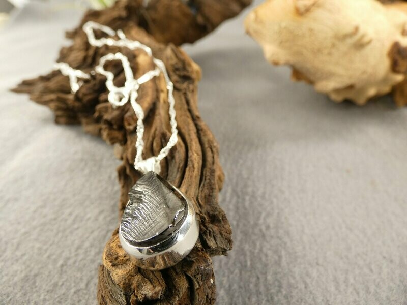 Anhänger Schungit (Shungite), Tropfen, Silberfassung 925 Anhänger Schungit (Shungite), Tropfen, Silberfassung 925