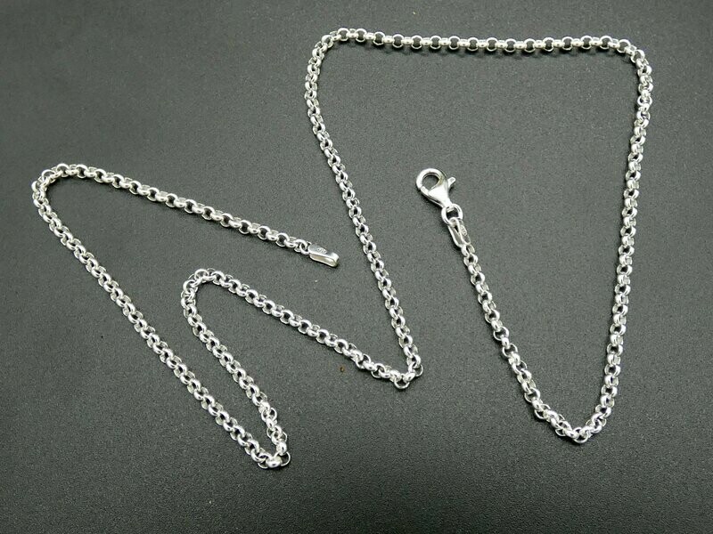 Silberkette 925 , Silberkette 925 ,"Erbs", mit Karabinerverschluss - Ø 1,8mm, div. Längen