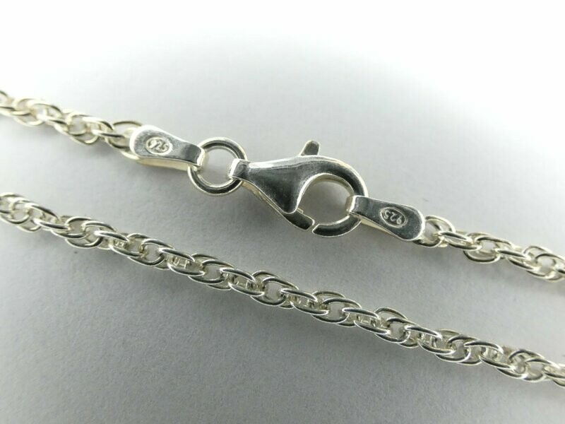Silberkette mit Karabiner (Ø1,75mm), verschiedene Längen Silberkette mit Karabiner (Ø1,75mm), verschiedene Längen