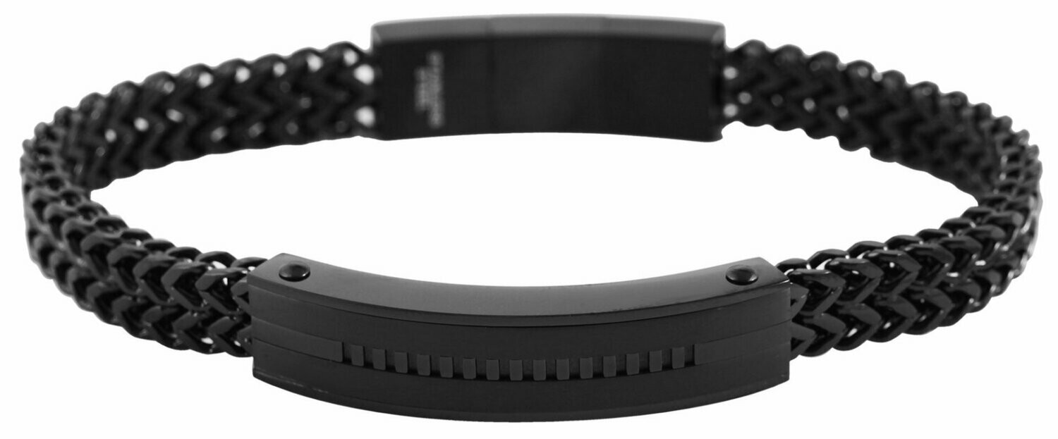 Panzerarmband Edelstahl, schwarz oder silber, von RAPTOR