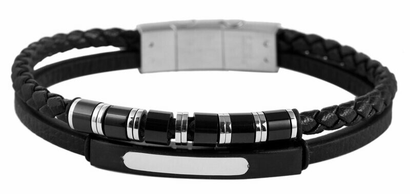 Armband Leder mit Edelstahl und Magnetschließe von Raptor Armband Leder mit Edelstahl und Magnetschließe von Raptor