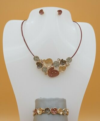 Set - Collier mit Ohrstecker und Armband