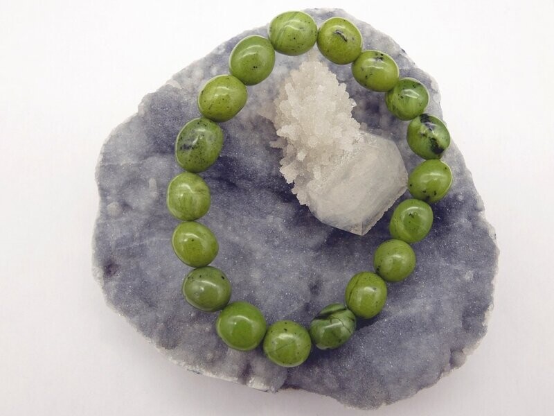 Armband New Jade China, grün, dehnbar Armband New Jade China, grün, dehnbar