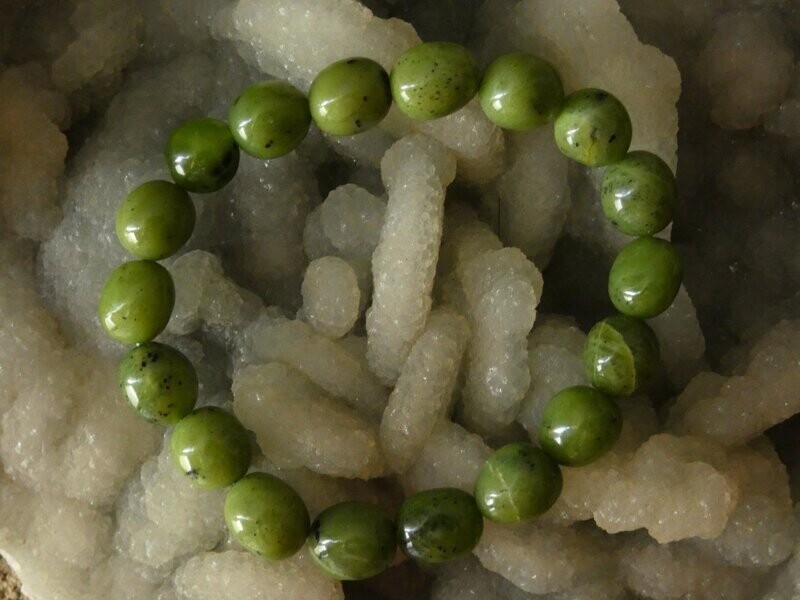 Armband New Jade China, grün, dehnbar Armband New Jade China, grün, dehnbar
