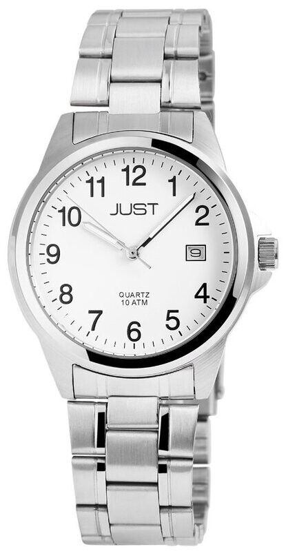 Herrenuhr analog, JUST, Datumsanzeige, mit Edelstahlband, 10 atm Herrenuhr analog, JUST, Datumsanzeige, mit Edelstahlband, 10 atm