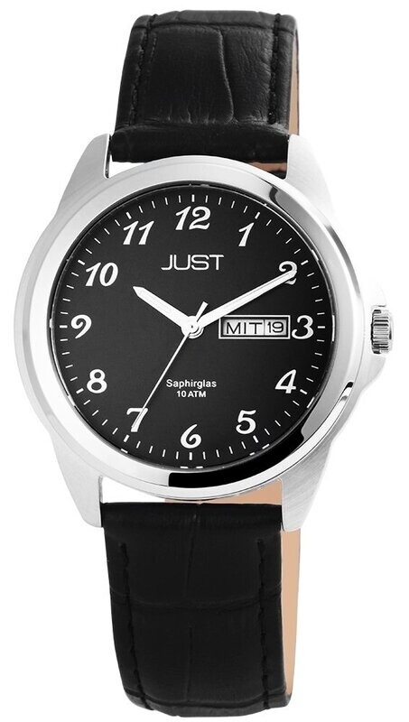 Herrenuhr analog, Wochentag+Datum-Anzeige, Lederarmband, 10 atm Herrenuhr analog, Wochentag+Datum-Anzeige, Lederarmband, 10 atm