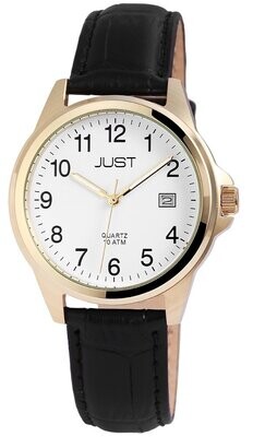 Herrenuhr analog, Just, analog, Datumsanzeige, Echtlederband, 10 atm Herrenuhr analog, Just, analog, Datumsanzeige, Echtlederband, 10 atm