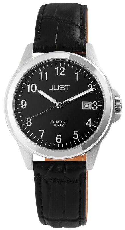 Herrenuhr analog, JUST, Datumsanzeige, Echtlederband, 10 atm Herrenuhr analog, JUST, Datumsanzeige, Echtlederband, 10 atm