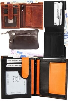Brieftaschen, Geldbeutel, Geldbörsen mit und ohne RFID-Schutz