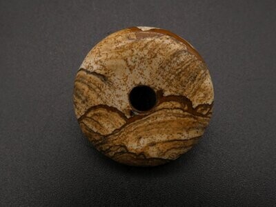 Landschafts-Jaspis Donut, Durchmesser 3 cm