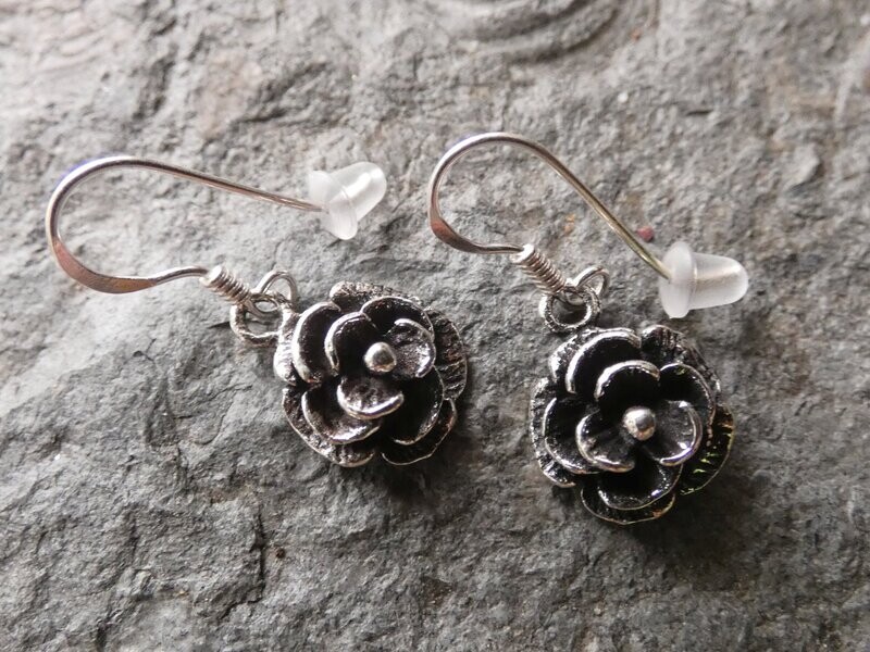 Ohrstecker Silber 925, Rose, Ø ca.1,0cm Ohrstecker Silber 925, Rose, Ø ca.1,0cm
