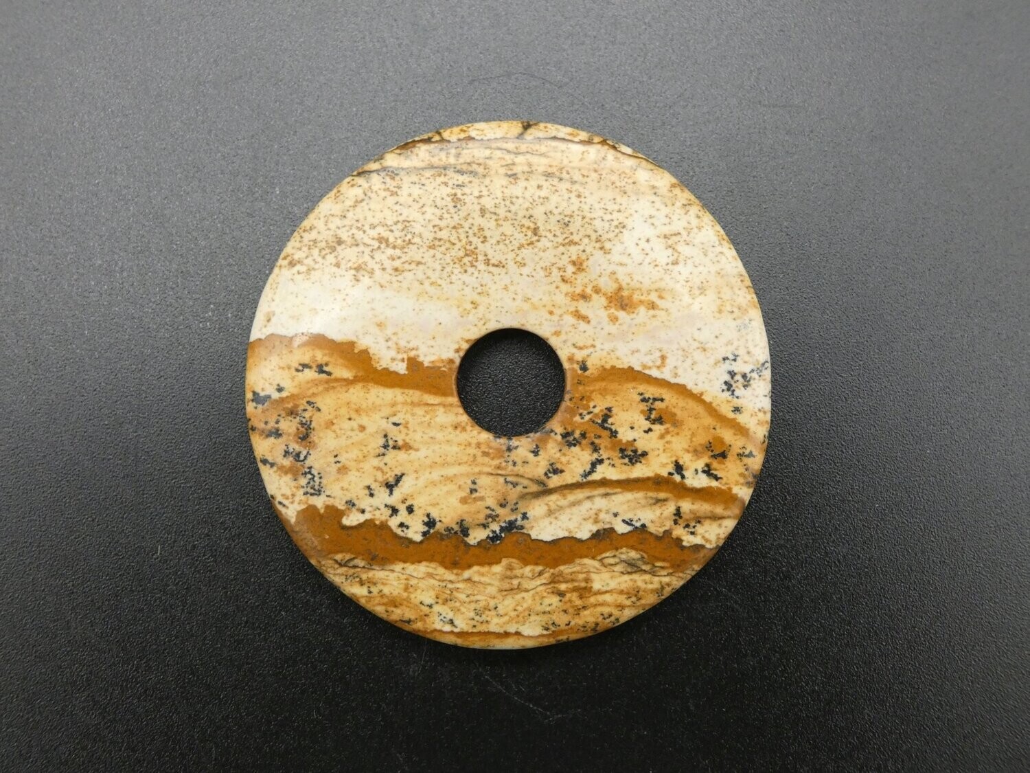 Landschafts-Jaspis Donut, Durchmesser 4 cm