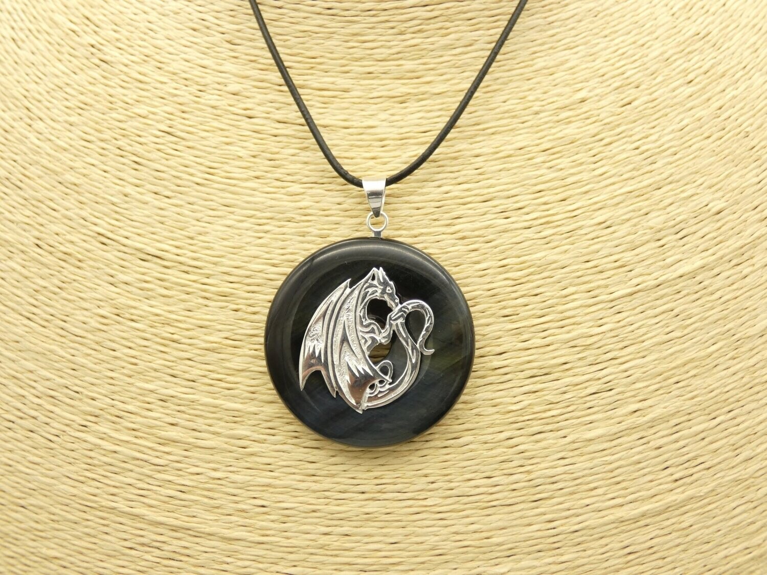 Donuthalter Drache, Silber 925 für Donuts mit Ø 4 cm