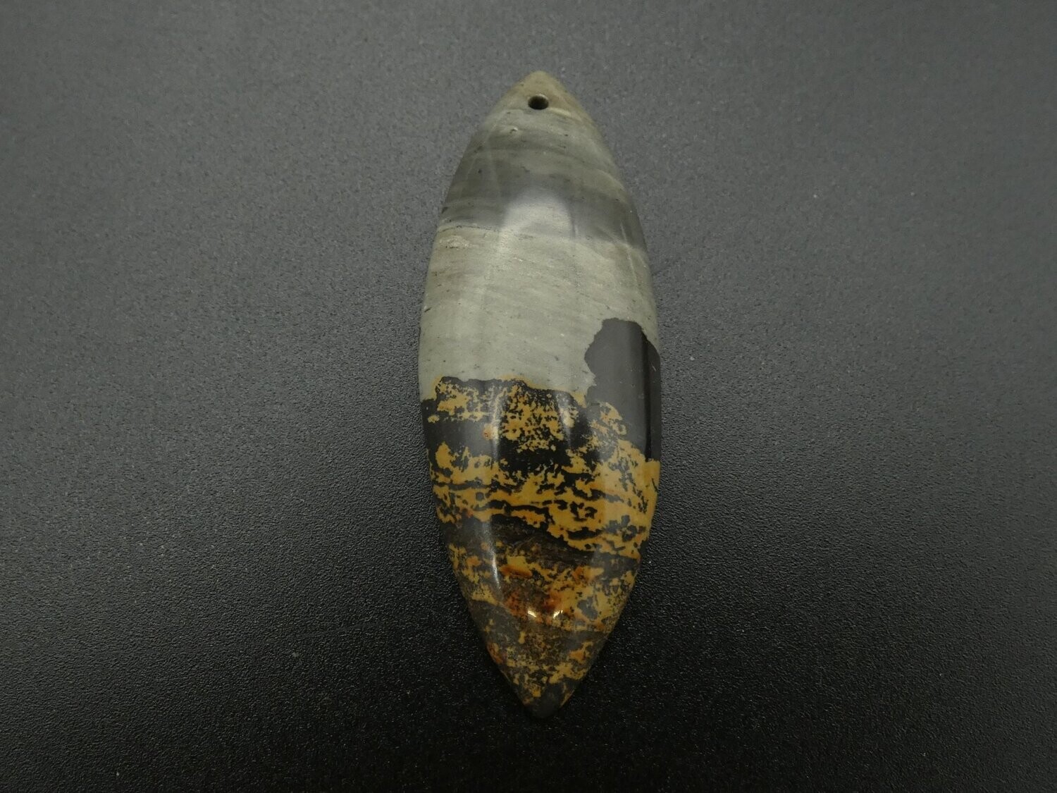 Chinese Painting (Jaspis) mit Loch, auch als Anhänger