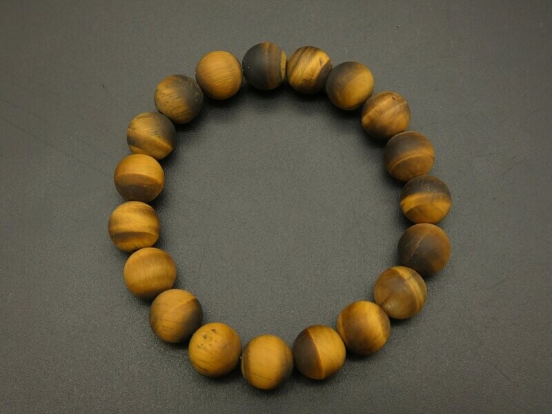 Armband Tiger-Auge, braun-gelb, matt, dehnbar, Innen-Ø 16 cm Armband Tiger-Auge, braun-gelb, matt, dehnbar, Innen-Ø 16 cm