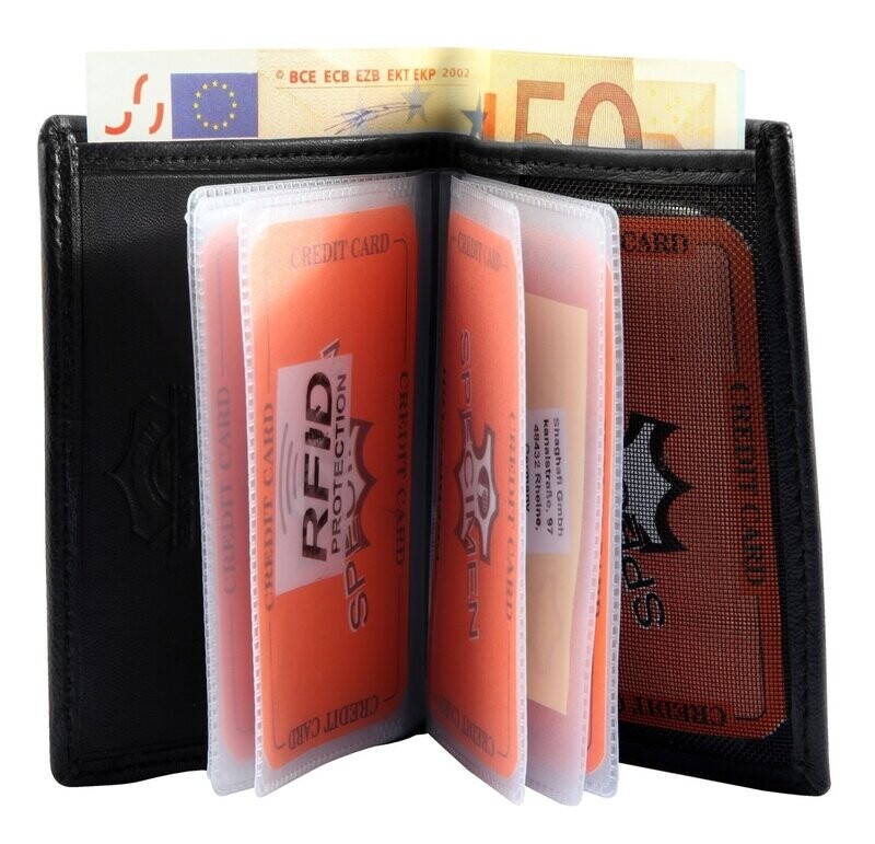 Kreditkartenmappe, Echtleder, 8-Fächer, Steinmeister, RFID-Schutz Kreditkartenmappe, Echtleder, 8-Fächer, Steinmeister, RFID-Schutz