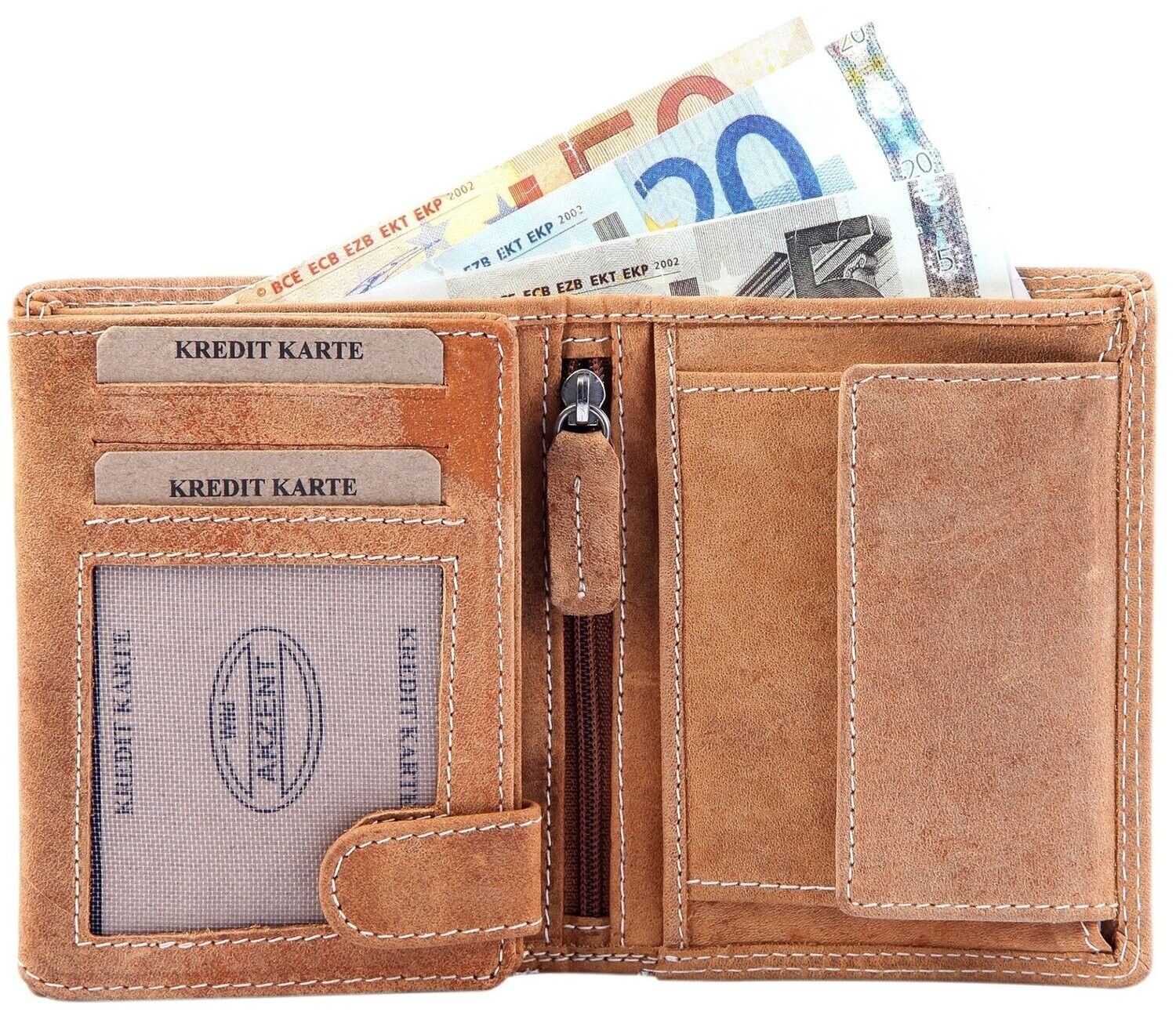 Herren Geldbörse aus Echtleder mit RFID-Schutz, AKZENT, 9x12cm,
2 Farbauswahlen