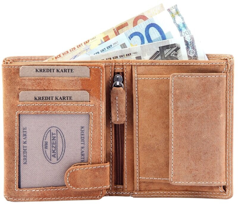 Herren Geldbörse aus Echtleder mit RFID-Schutz, AKZENT, 9x12cm,
2 Farbauswahlen Herren Geldbörse aus Echtleder mit RFID-Schutz, AKZENT, 9x12cm,
2 Farbauswahlen