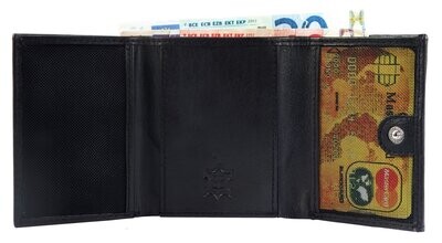 Mini-Geldbörse aus Echtleder mit RFID-Schutz, Leonardo Verelli - Herren