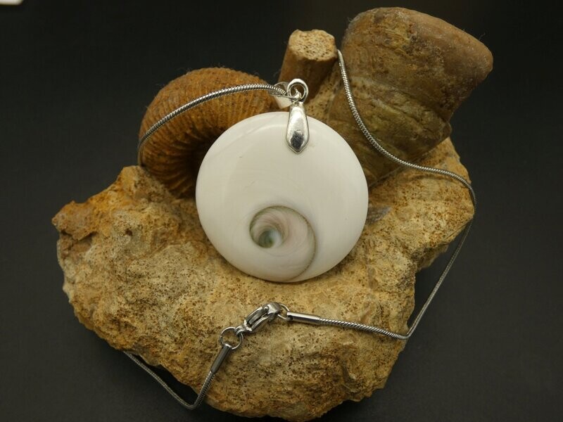 Anhänger Shiva´s Auge mit Edelstahlkette. Ø 3,6 cm, (auch solo bestellbar) Anhänger Shiva´s Auge mit Edelstahlkette. Ø 3,6 cm, (auch solo bestellbar)